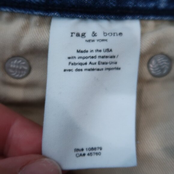 Rag & Bone Womens Cate Mid Rise Shorts Jean Denim Distressed Bottoms 27 - Picture 14 of 17